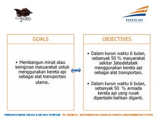 PROGRAM KOMUNIKASI & HUMAS TERPADU PT. KERETA API INDONESIA SEBAGAI SARANA TRANSPORTASI UTAMA
 