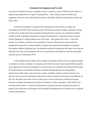Public Sectors & Economic Developement