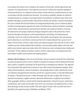 Public Sectors & Economic Developement