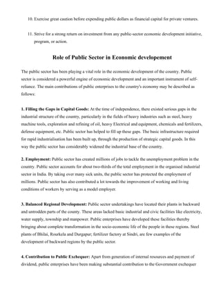 Public Sectors & Economic Developement