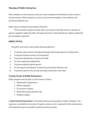 Public Sectors & Economic Developement