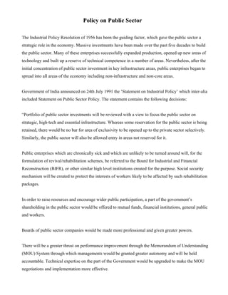 Public Sectors & Economic Developement