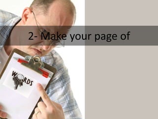 2- Make your page of
 