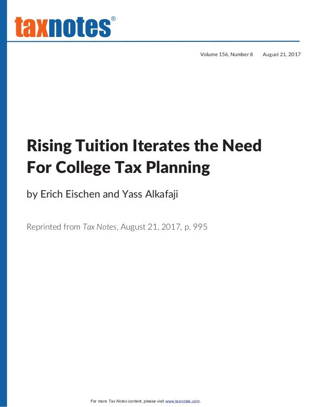 Taking Advantage of College Tuition Tax Credit