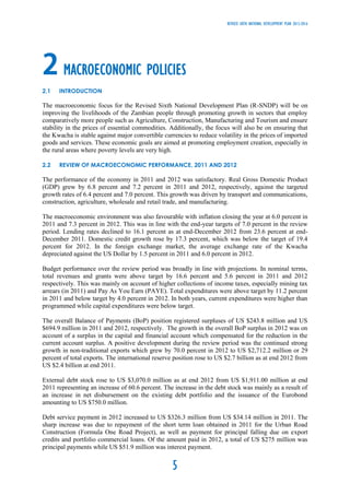Revised -Sixth National Development Plan 2013-2016 (Zambia) | PDF