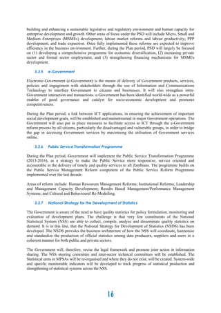 Revised -Sixth National Development Plan 2013-2016 (Zambia) | PDF