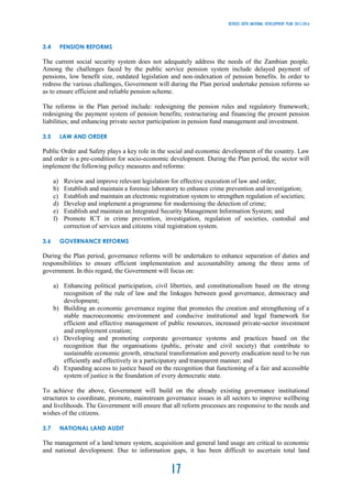 Revised -Sixth National Development Plan 2013-2016 (Zambia) | PDF