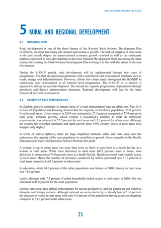 Revised -Sixth National Development Plan 2013-2016 (Zambia) | PDF