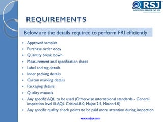 Final Random Inspection Chart RSJ Final Random Inspection | PDF
