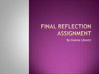 Final reflection assignment