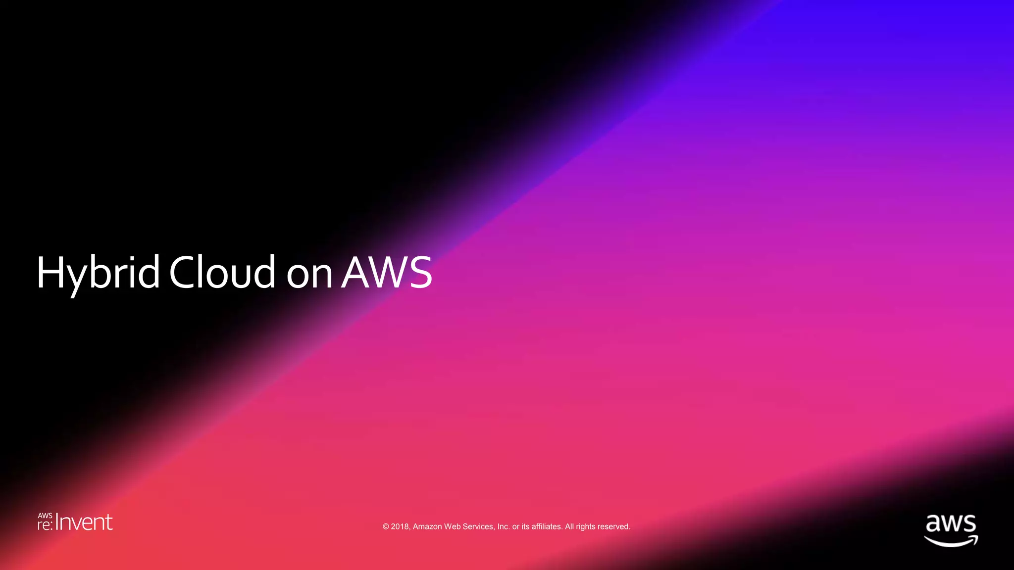 © 2018, Amazon Web Services, Inc. or its affiliates. All rights reserved.
 