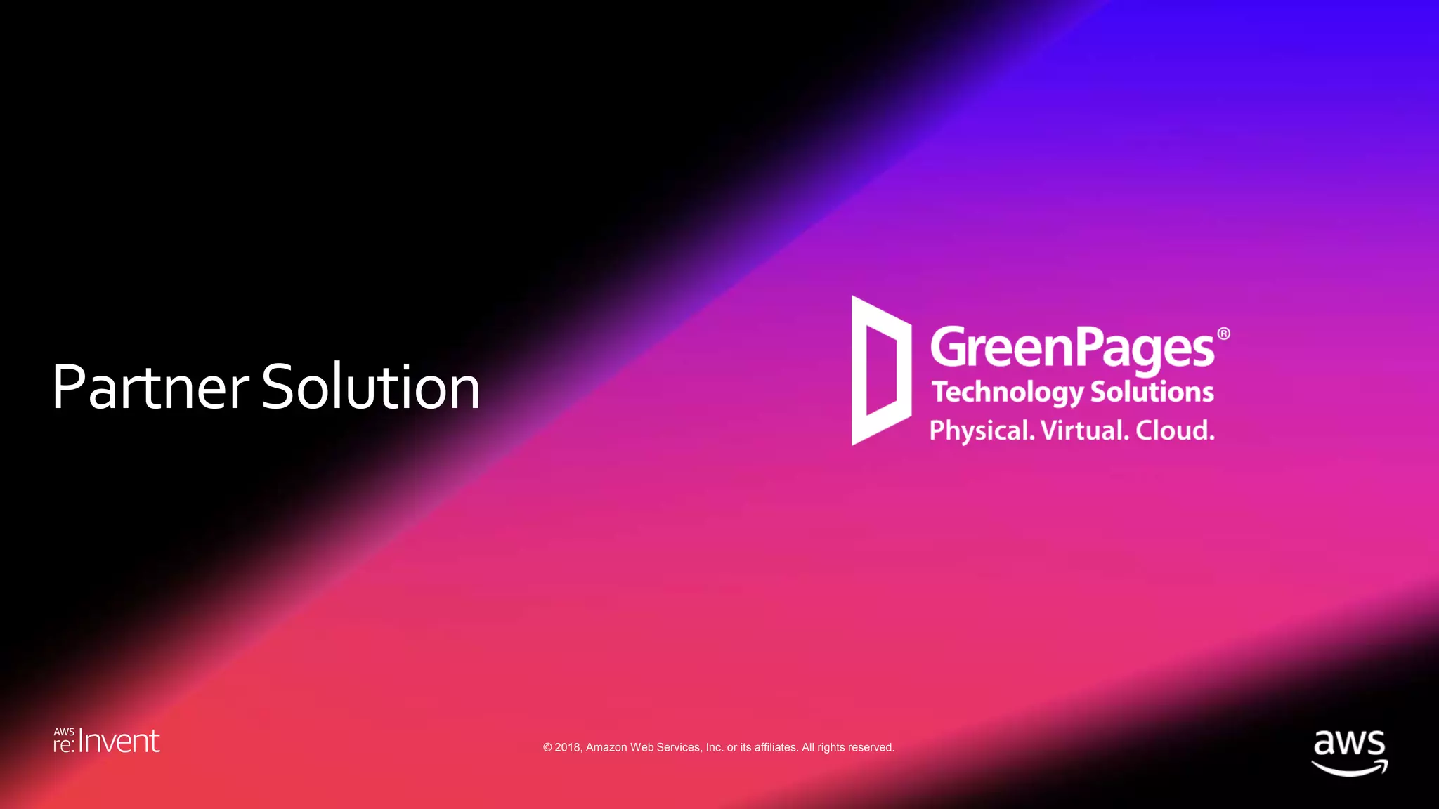 © 2018, Amazon Web Services, Inc. or its affiliates. All rights reserved.
 