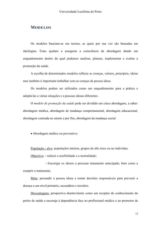 Relatório "Nunca é Tarde Demais"