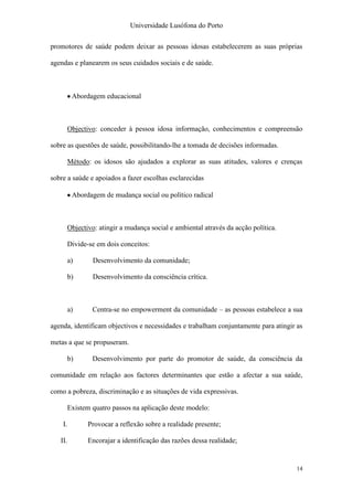 Relatório "Nunca é Tarde Demais"