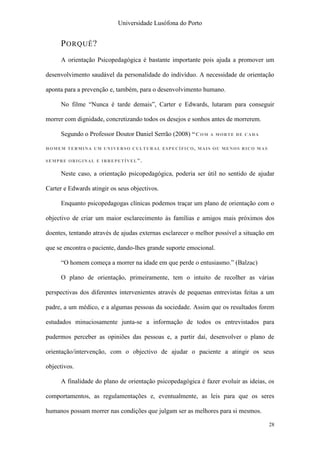 Relatório "Nunca é Tarde Demais"