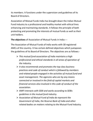 Standard Chartered Asset Mgmt Co. Pvt. Ltd.Tips on buying mutual funds:-<br />1. Determine your financial objectives and how much money you have to invest. Make sure the fund’s objectives coincide with your own. Don’t change your objectives or exceed the amount set aside for investment unless you have good reason.<br />2. Always obtain all available information before you invest. Request the prospectus, the Statement of Additional Information and the latest shareholder report from each fund you are considering.<br />3. Never invest in periodic payment plans unless you are virtually certain that you will not have to redeem early. If you redeem early or do not complete the plan, you may have to pay sales charges of up to 51% of your investment.4. Be on the alert for incorporation by reference. You will have \"
no excuse\"
 for not knowing this information, if a problem arises. You may be legally presumed to know materials incorporated by reference in a prospectus or other documents.<br />5. Always determine all sales charges, fees and expenses before you invest. Fees such as 12b-1 fees can cost you dearly and charges for reinvestment of dividends and capital gains distributions can substantially add to your costs. Shop around among the many funds offered and compare the various fees and costs connected with funds that appeal to you.6. Learn the costs of redemption. Sometimes investors are surprised to learn that they have to pay to get out of funds through back-end loads or redemption fees. Find out the redemption costs before you invest so you won’t be unpleasantly surprised when you redeem your shares.7. Never treat the risks of investment in a fund lightly. Weigh the risks of the funds you want to buy against your ability to tolerate the ups and downs of the market and your investment goals. Be extra cautious when considering investing in funds with high yield/high risk portfolios. Junk bond problems, for example, invariably affect the fund’s performance.8. Don’t be misled by the name of a fund. Some funds have been given names denoting safety, stability and low risk, despite the fact that the underlying investments in the portfolio are volatile and highly risky.<br />AUM<br />Average Assets under Management (AAUM) for the month of JUN-2010 (Rs in Lakhs)Sr NoMutual Fund NameAverage AUM For The MonthExcluding Fund ofFunds - Domestic butincluding Fund ofFunds - OverseasFund Of Funds -Domestic1AEGON Mutual FundN/AN/A2AIG Global Investment Group Mutual Fund101465.8003Axis Mutual Fund299918.7904Baroda Pioneer Mutual Fund307519.7705Benchmark Mutual Fund225037.4506Bharti AXA Mutual Fund69274.0407Birla Sun Life Mutual Fund6311155.022778.898Canara Robeco Mutual Fund853344.1609Deutsche Mutual Fund901687.08010DSP BlackRock Mutual Fund2141574.99011Edelweiss Mutual Fund28276.18012Escorts Mutual Fund19549.63013Fidelity Mutual Fund787887.0712158.1014Fortis Mutual Fund516239.14015Franklin Templeton Mutual Fund3456392.0591748.2916Goldman Sachs Mutual FundN/AN/A17HDFC Mutual Fund8664809.74018HSBC Mutual Fund535318.99019ICICI Prudential Mutual Fund7379542.942701.9420IDBI Mutual Fund2817.64021IDFC Mutual Fund2096575.5451700.2722ING Mutual Fund149546.564889.2323JM Financial Mutual Fund565798.86024JPMorgan Mutual Fund403079.40025Kotak Mahindra Mutual Fund2854087.329599.0026L&T Mutual Fund369341.59027LIC Mutual Fund3004938.17028Mirae Asset Mutual Fund25213.30029Morgan Stanley Mutual Fund225679.68030Motilal Oswal Mutual FundN/AN/A31Peerless Mutual Fund92125.86032Pramerica Mutual FundN/AN/A33PRINCIPAL Mutual Fund682797.00034Quantum Mutual Fund10103.50139.6835Reliance Mutual Fund10132015.43036Religare Mutual Fund1091847.47037Sahara Mutual Fund74161.96038SBI Mutual Fund3373338.68039Shinsei Mutual Fund27308.41040Sundaram BNP Paribas Mutual Fund1271748.61041Tata Mutual Fund1846409.72042Taurus Mutual Fund243865.13043UTI Mutual Fund6444564.610Grand Total67586357.28175715.4<br />COMPANY PROFILE<br />Standard Chartered Mutual Fund is based in India. As of May 30, 2008, Standard Chartered Mutual Fund operates as a subsidiary of Infrastructure Development Finance Co. LtdAbout Standard Chartered Mutual Fund<br />Standard Chartered Mutual Fund is well-established fund house and is sponsored by the Standard Chartered Group. At Standard Chartered Mutual Fund we strive to launch not just innovative products, but products that truly add value to our investors. We were among the first to launch an active management debt fund-the Dynamic Bond Fund - that had the capability to mimic a cash fund or an income fund depending on market situations. The Short term and Medium term funds that were uniquely positioned at various points along the interest rate curve with the sole objective of maximizing value to investors with different investment time horizons.<br />Lately this innovation was again brought to the fore with the launch of the Standard Chartered Enterprise Equity Fund , a close-ended fund that sought to invest a portion in Equity IPOs. The fund also launched the Standard Chartered Premier Equity fund an equity fund that seeks to generate wealth by investing in relatively smaller companies. We manage our schemes through well-researched and thoroughly tested processes like the 3 D Factor (For debt funds and helps us in predicting interest rate movements) and the Equity Circle process. SCMF also pioneered several service initiatives that helped increase transactional ease. It was the first mutual fund to initiate <br />Across the counter redemptions for all classes of investors in liquid funds,