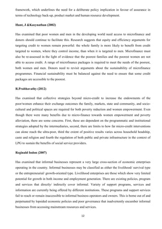 Microfinance Project Microfinance : Project Report | DOCX