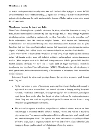 Microfinance : Project Report | DOCX