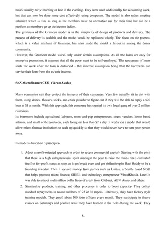 Microfinance : Project Report | DOCX