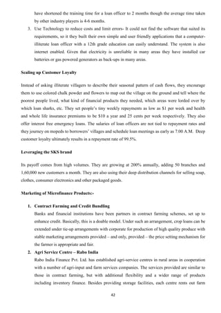 Microfinance : Project Report | DOCX