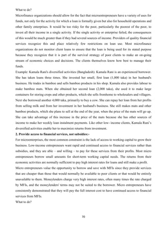 Microfinance : Project Report | DOCX