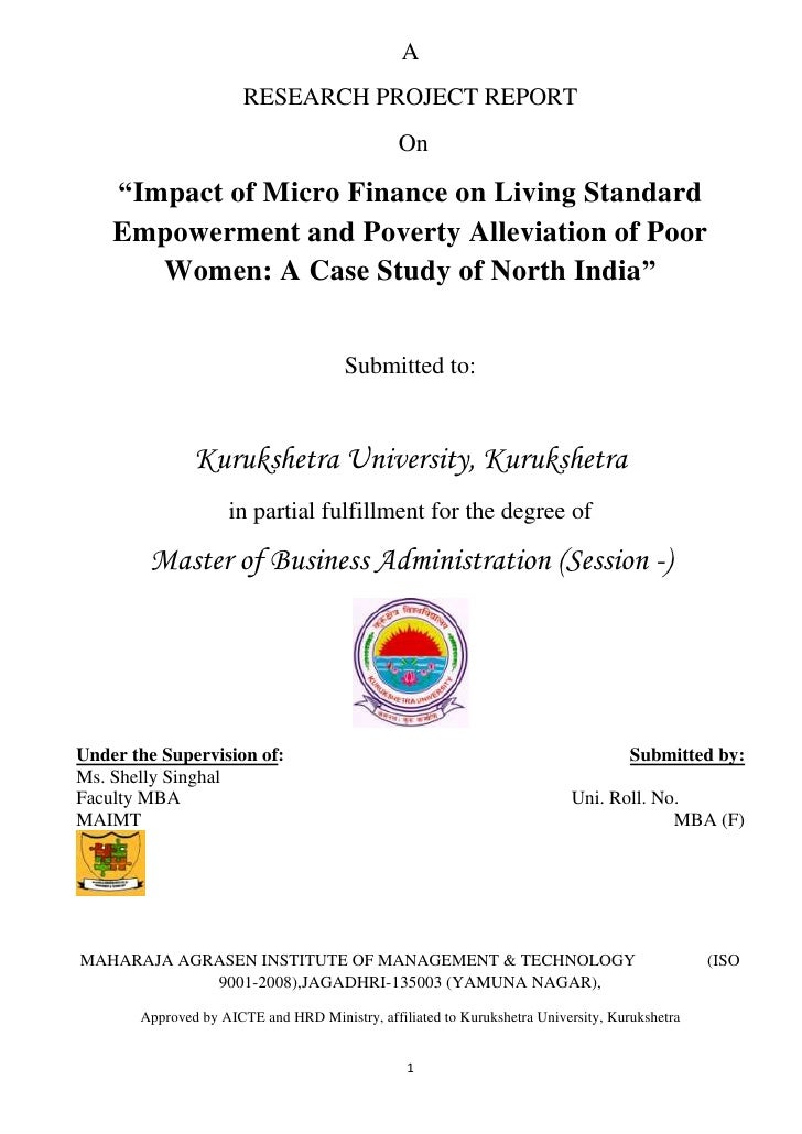 Phd thesis microfinance
