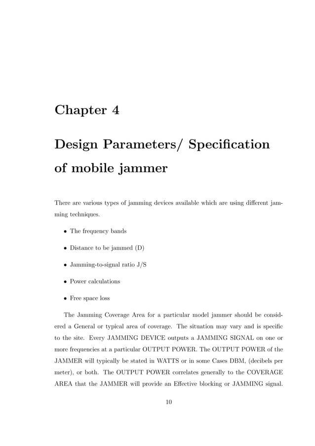 Mobile Jammer report
