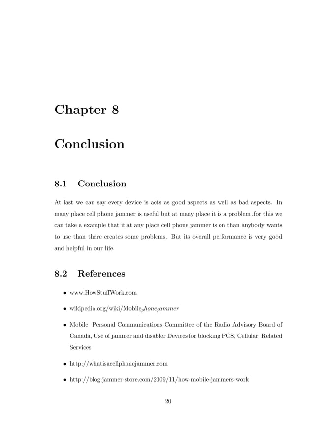 Mobile Jammer report