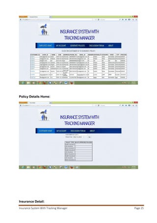Insurance System With Tracking Manager Page 26
Insurance Detail:
Loan Calculator:
 
