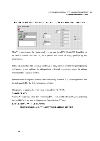 Labview Iv Testing Layout Calibration Of Instruments Using LabVIEW | DOCX