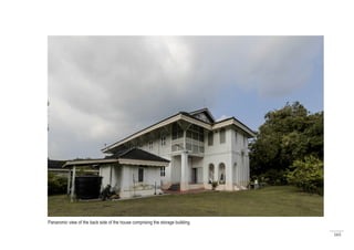 165
Panaromic view of the back side of the house comprising the storage building.
 