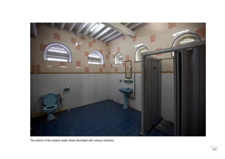 182
The interior of the outdoor water closet decorated with various ceramics.
 