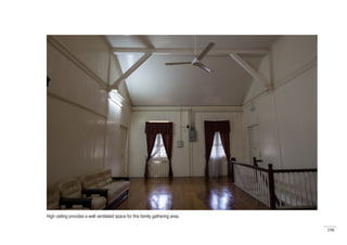 198
High ceiling provides a well ventilated space for this family gathering area.
 
