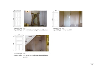 88
Diagram 5.6 (Left) : D10
Figure 5.5 (Right) : D10 is only the door connecting VIP room with Guest room.
Diagram 5.7 (Left) : D11
Figure 5.6 (Right) : The back view of D11.
Diagram 5.8 (Left) : D13
Figure 5.7 (Right) : D13 ; the door that is located under the staircase near the
		 guest room
 