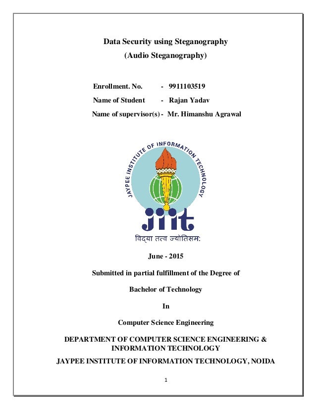 Master thesis on steganography