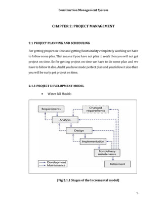 construction management system final year report | PDF
