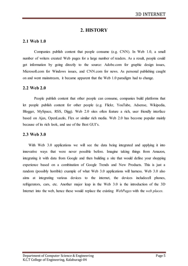 3D Internet Report