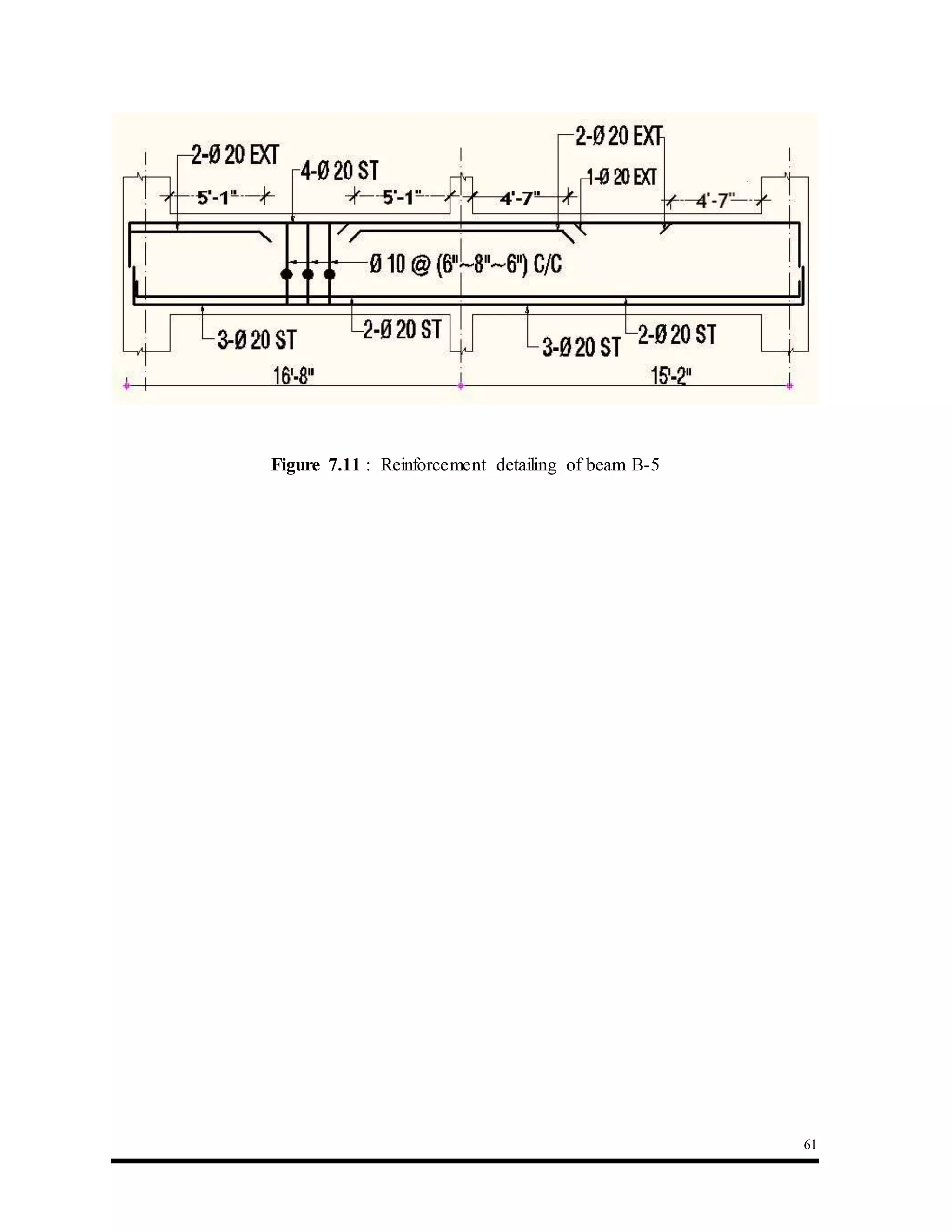 61
Figure 7.11 : Reinforcement detailing of beam B-5
 