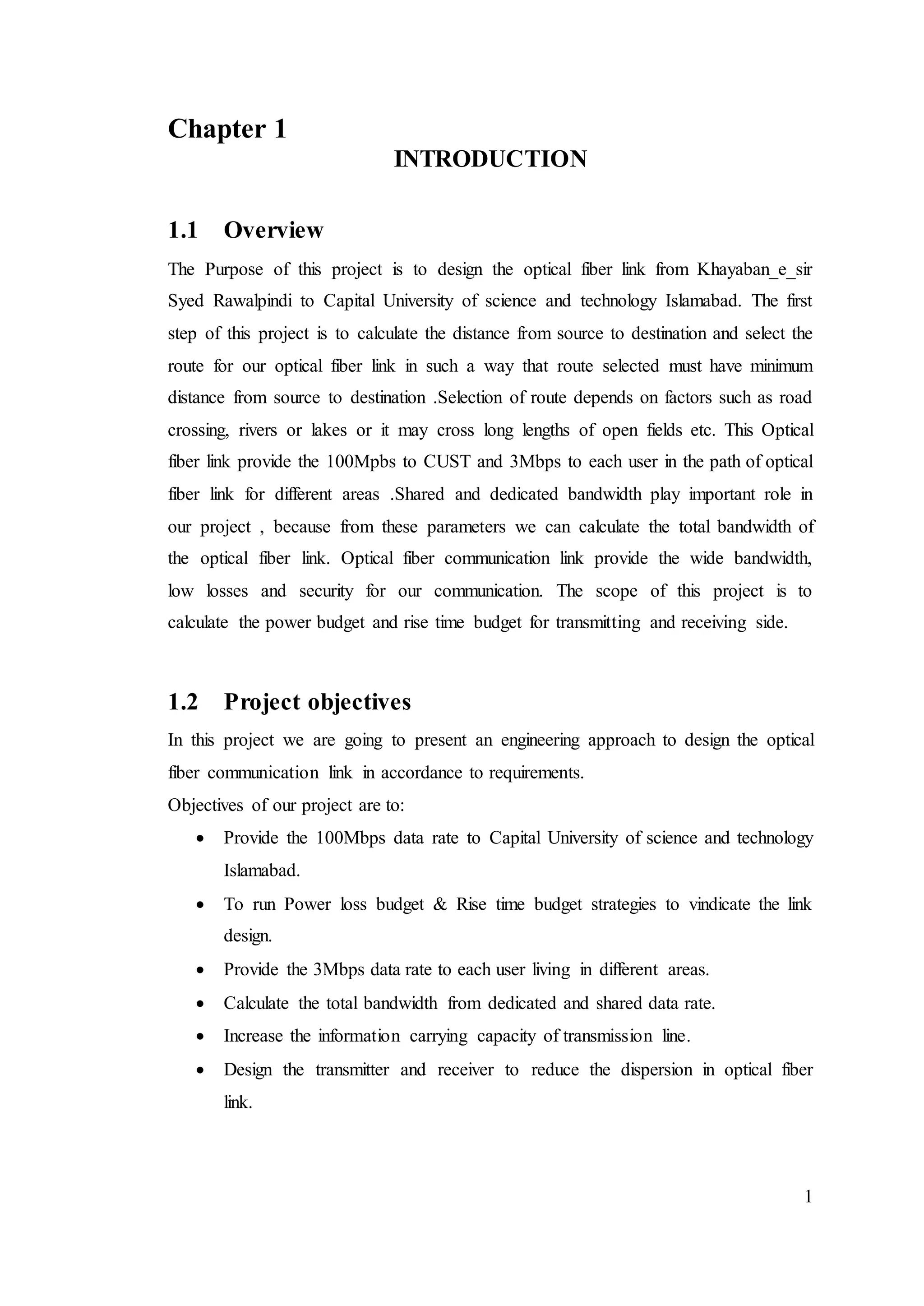 Optical Fiber link Design Complete guide by Aamir Saleem | DOCX