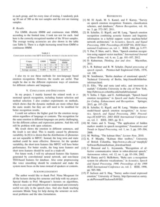 Report for Speech Emotion Recognition | PDF