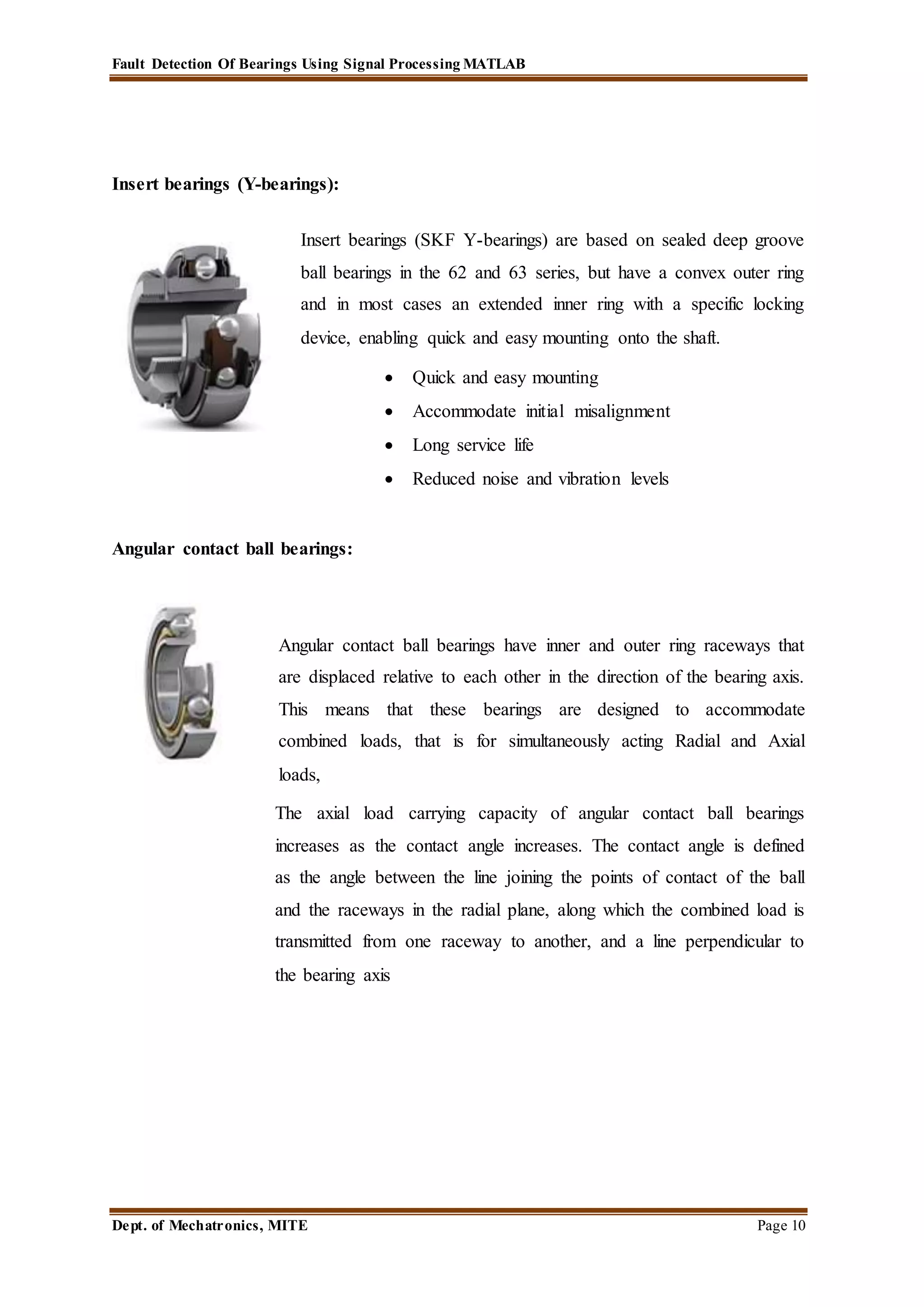 Report on Fault Diagnosis of Ball Bearing System | DOCX | Science