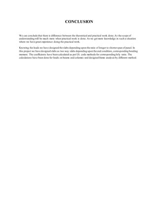 Consruction Conclusion STRUCTURE DESIGN REPORT | DOCX