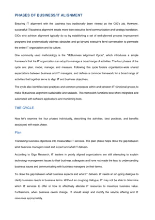 Challenges in Business and IT Alignment | PDF