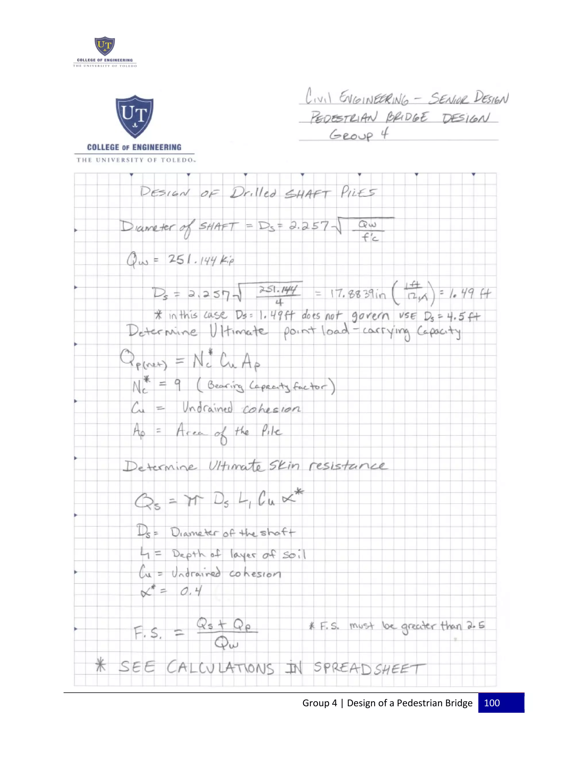Group 4 | Design of a Pedestrian Bridge 100
 