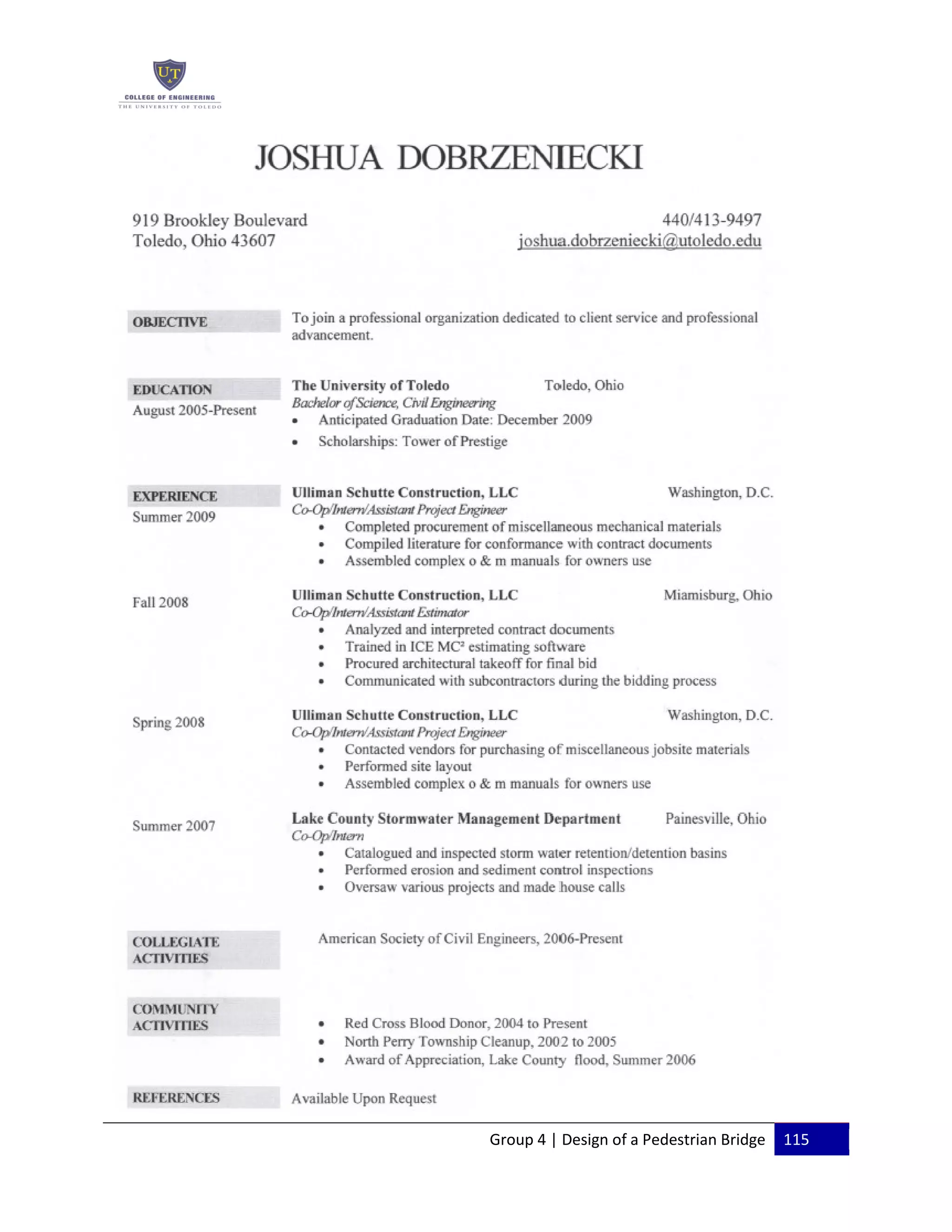 Group 4 | Design of a Pedestrian Bridge 115
 