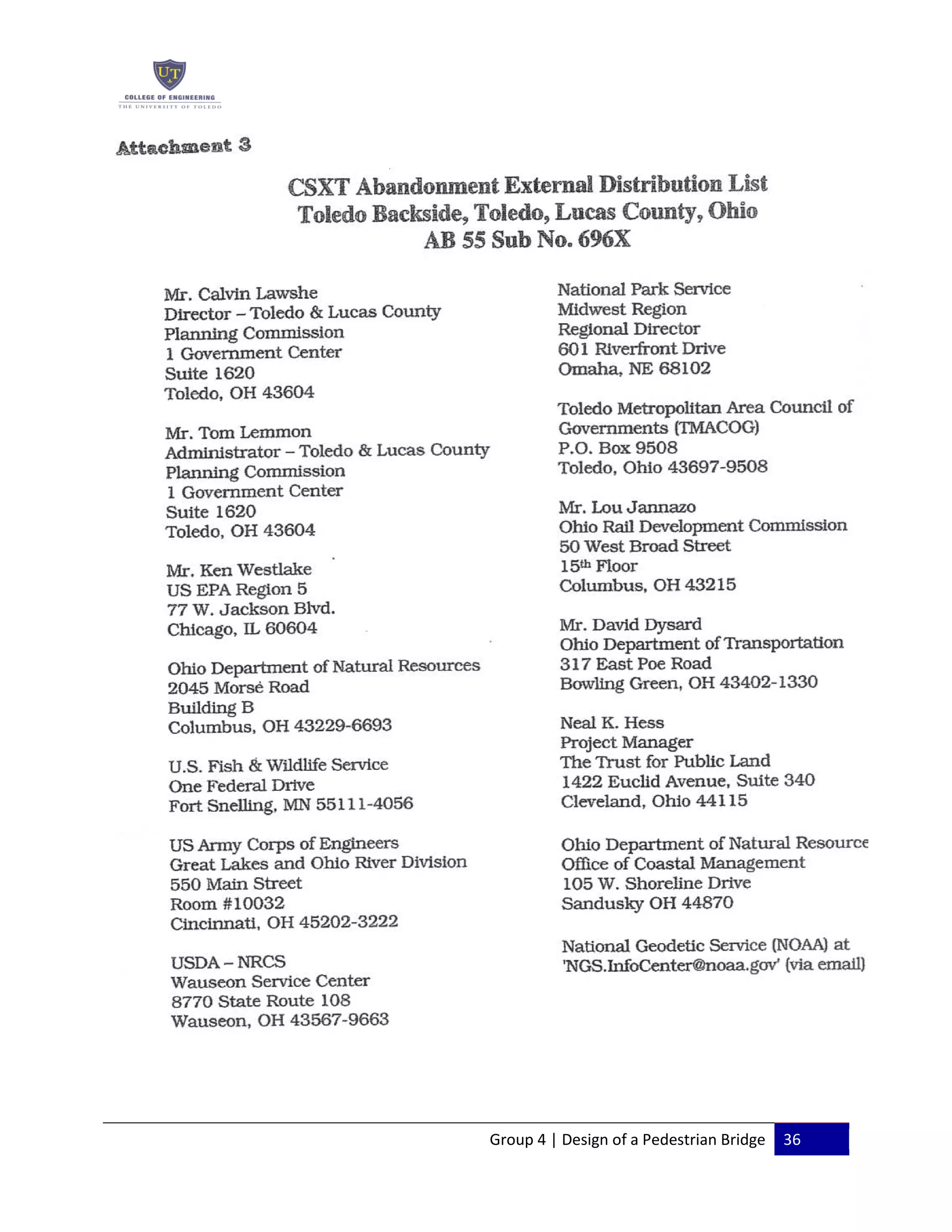 Group 4 | Design of a Pedestrian Bridge 36
 