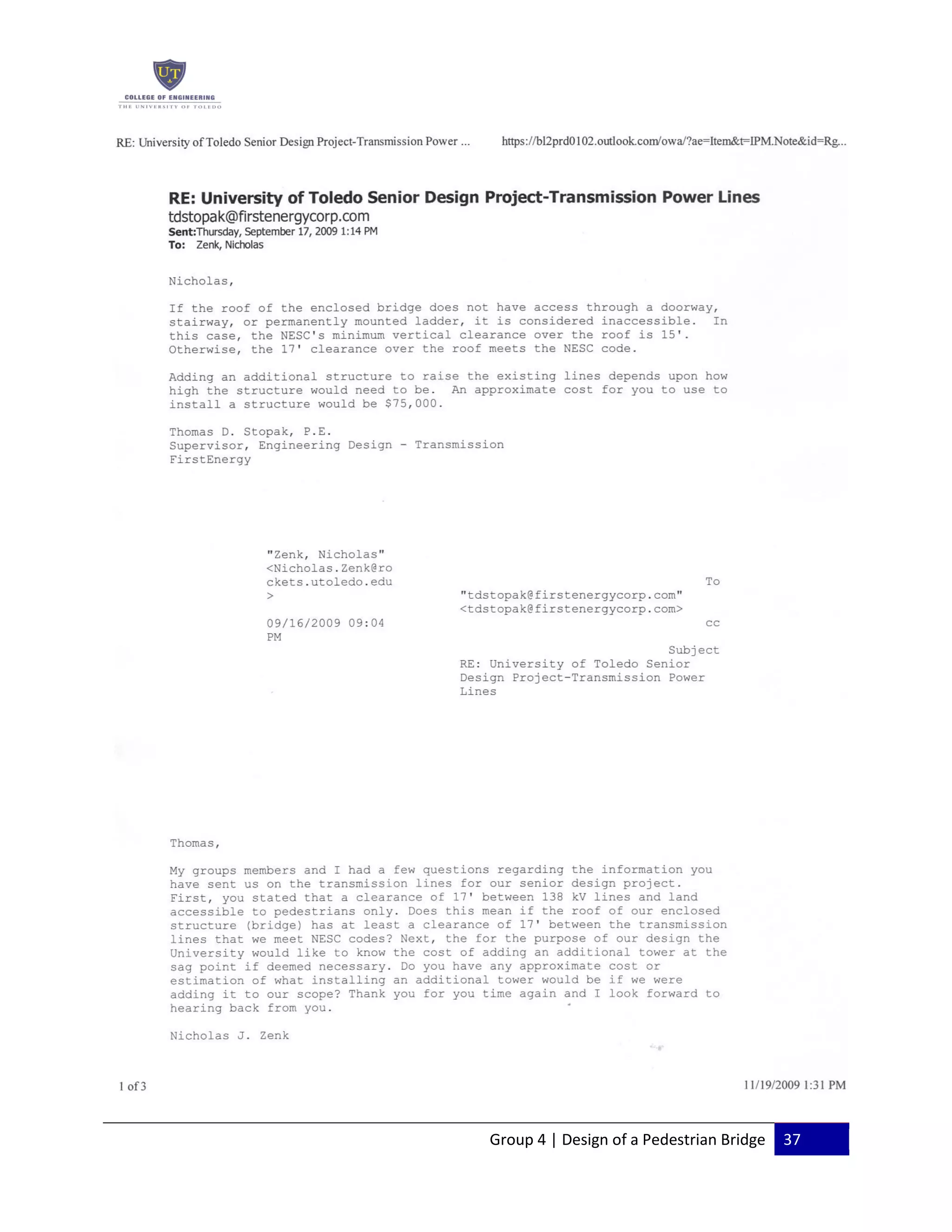 Group 4 | Design of a Pedestrian Bridge 37
 