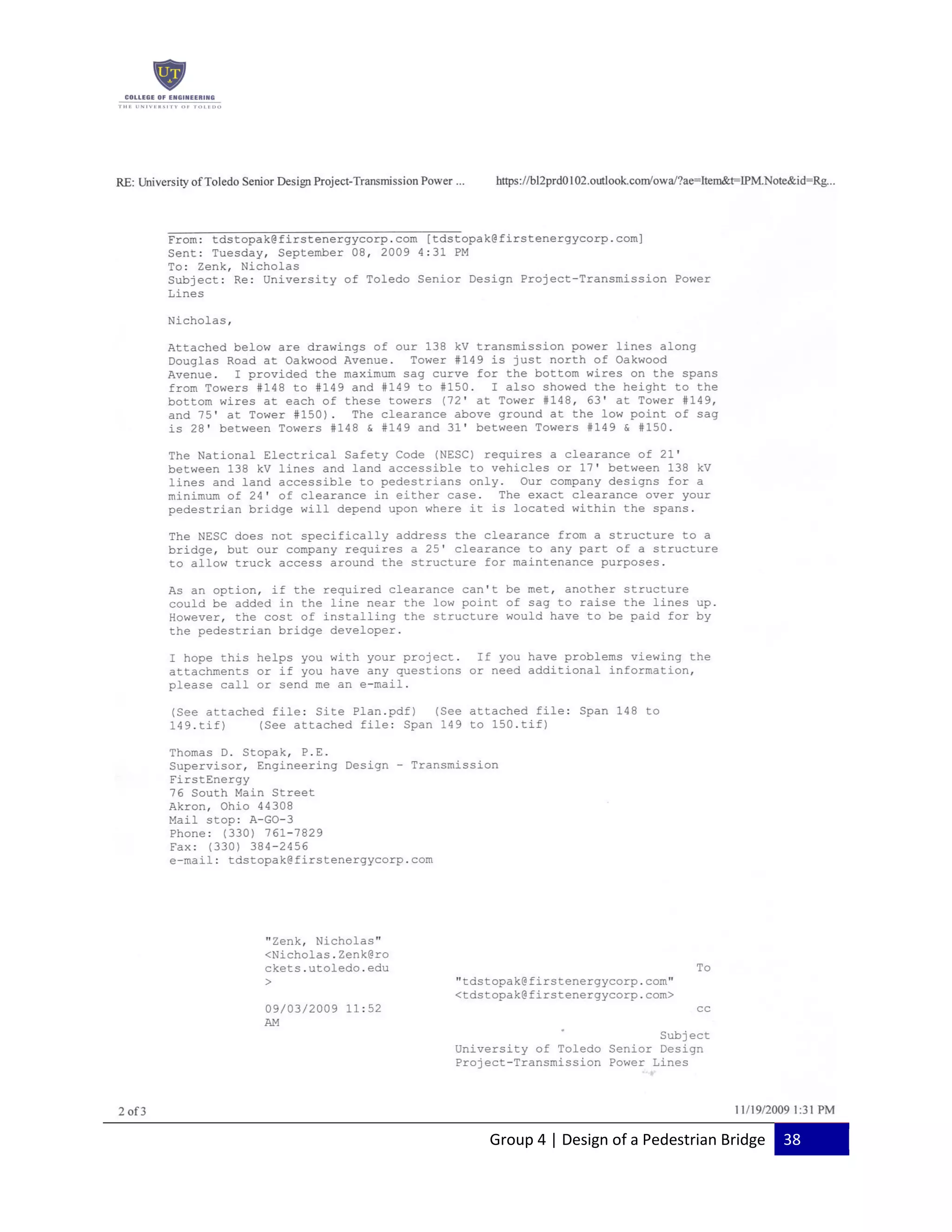 Group 4 | Design of a Pedestrian Bridge 38
 