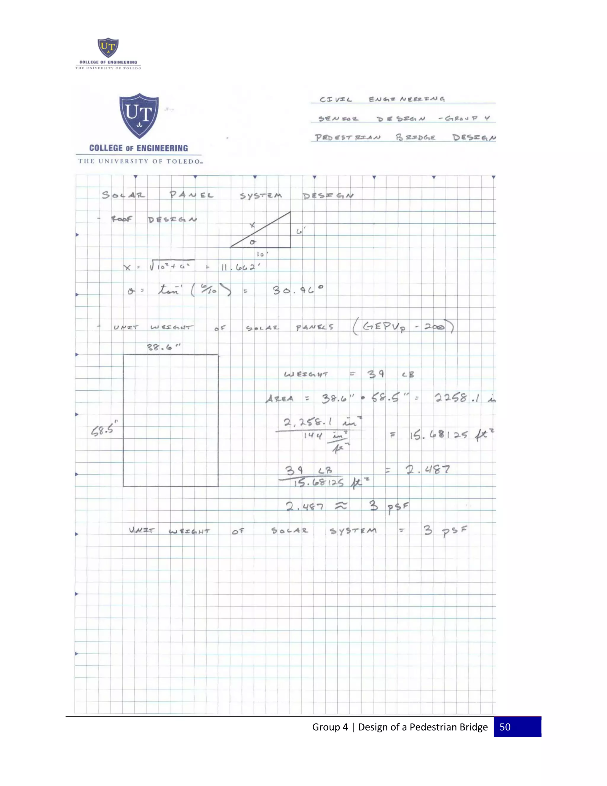 Group 4 | Design of a Pedestrian Bridge 50
 