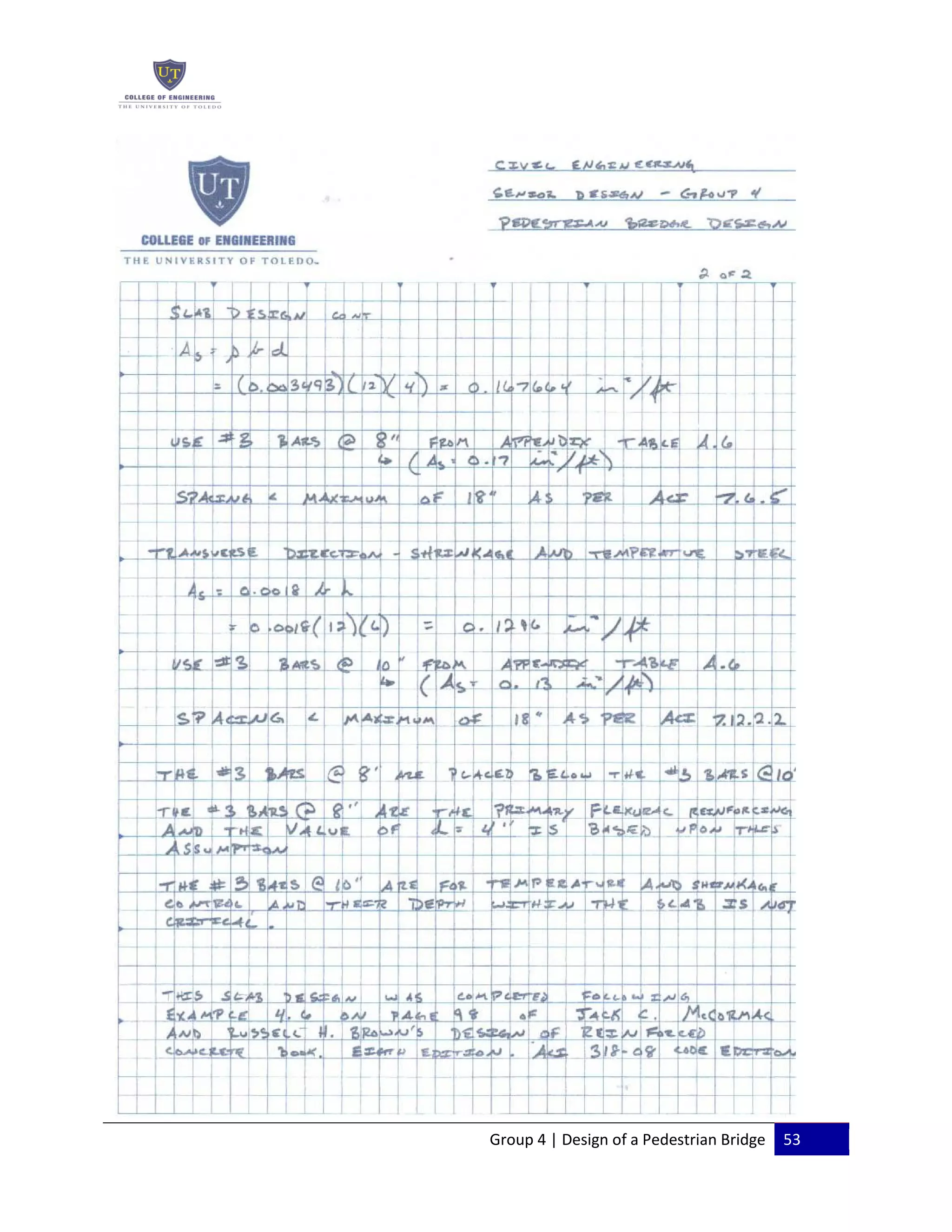 Group 4 | Design of a Pedestrian Bridge 53
 